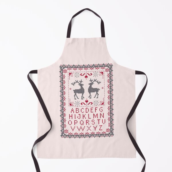 Item preview, Cross Stitch Reindeer Alphabet Stitching Vintage Christmas Gift designed and sold by TopTeeShop.
