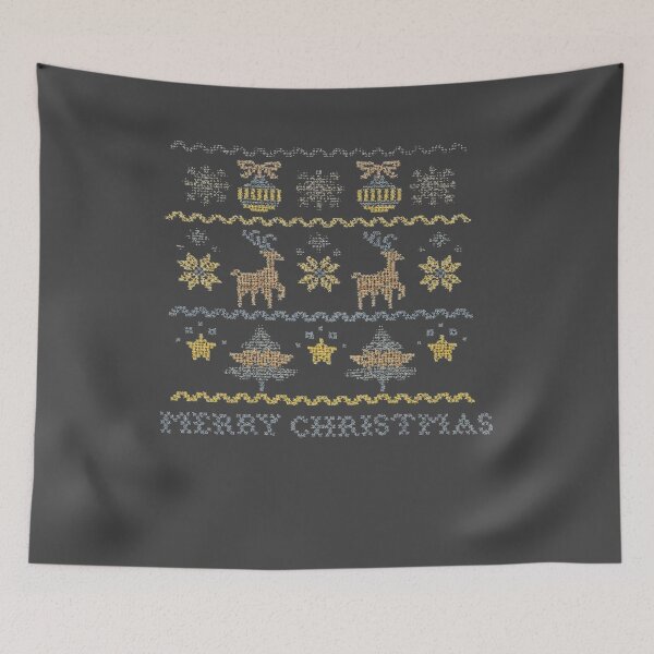 Item preview, Cross Stitch Reindeer Flowers Stitching Vintage Christmas Gift designed and sold by TopTeeShop.