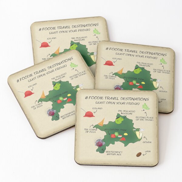 Item preview, A travel map for foodies designed and sold by shackledlettuce.