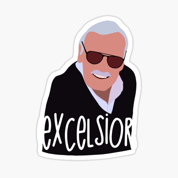 Stan Lee Excelsior Sticker By Katethecreative Redbubble