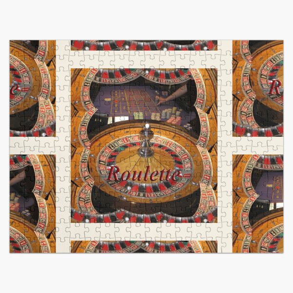 casino roulette wheel and table Jigsaw Puzzle