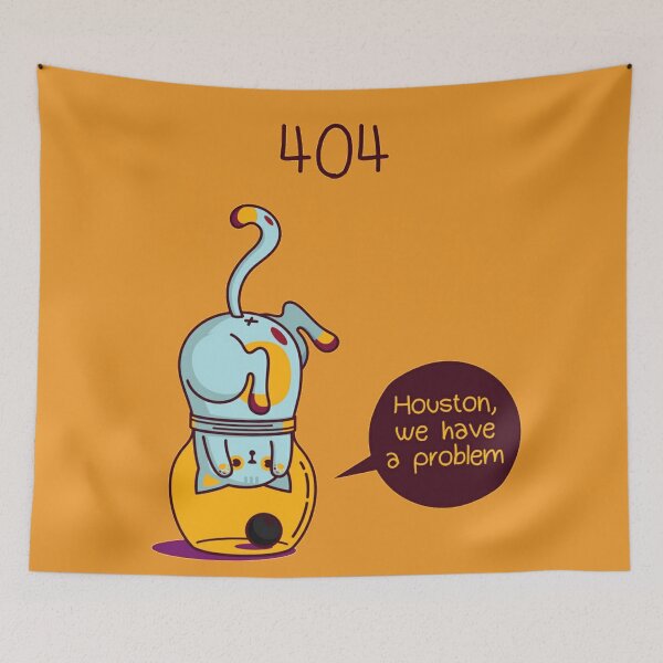 Item preview, Funky Error 404 funny cute cat design designed and sold by Sovik Goswami.