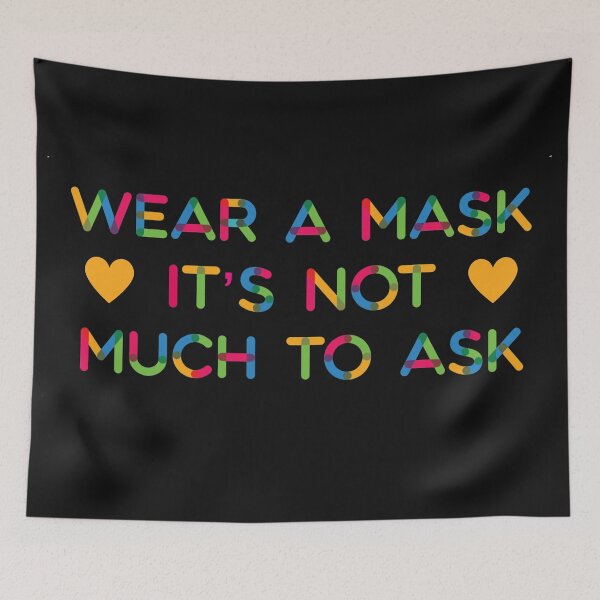 Item preview, Wear A Mask It's Not Much To Ask (Plain Black Version)  designed and sold by DesignsofNote.