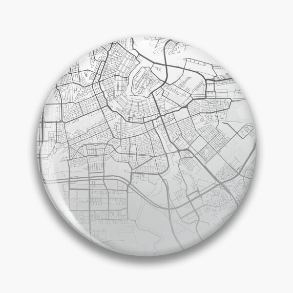 Amsterdam Map Print with Coordinates Pin
