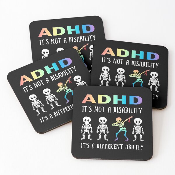 Item preview, ADHD It's Not Disability It's A Different Ability Skeleton Funny Gifts designed and sold by Dolphin Graphic.