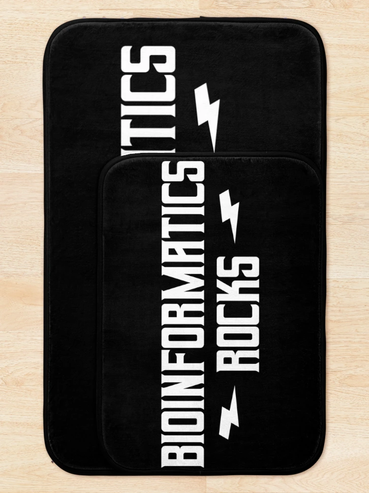 Thumbnail 5 of 6, Bath Mat, Bioinformatics Rocks designed and sold by teesaurus.