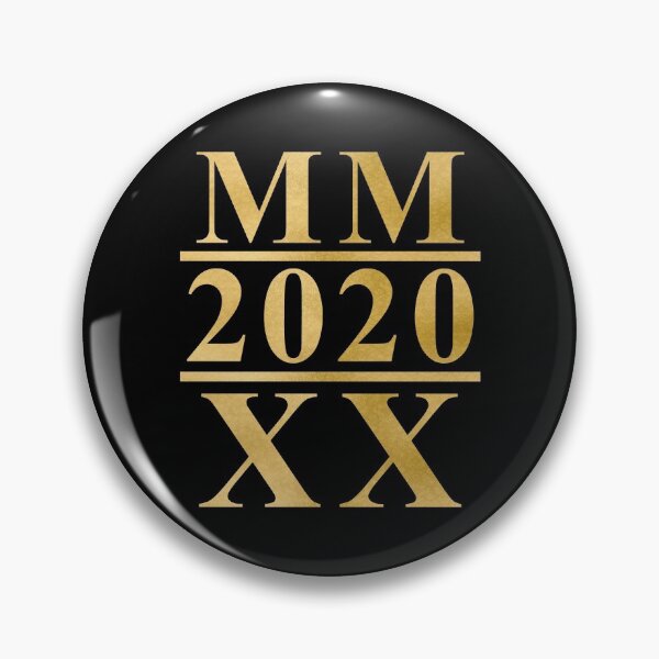 Item preview, 2020 - MMXX Roman Numerals (Gold) designed and sold by 4wordsmovement.
