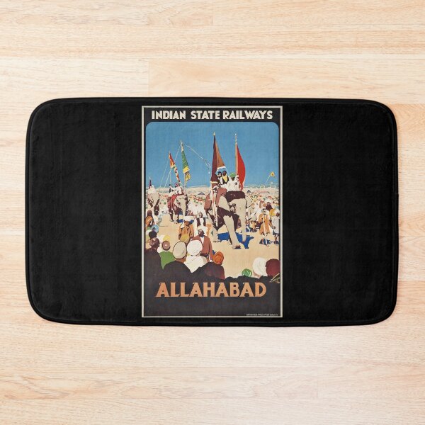 Item preview, Allahabad retro poster designed and sold by CorasPosters.