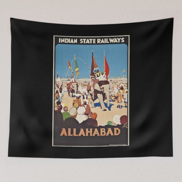 Item preview, Allahabad retro poster designed and sold by CorasPosters.