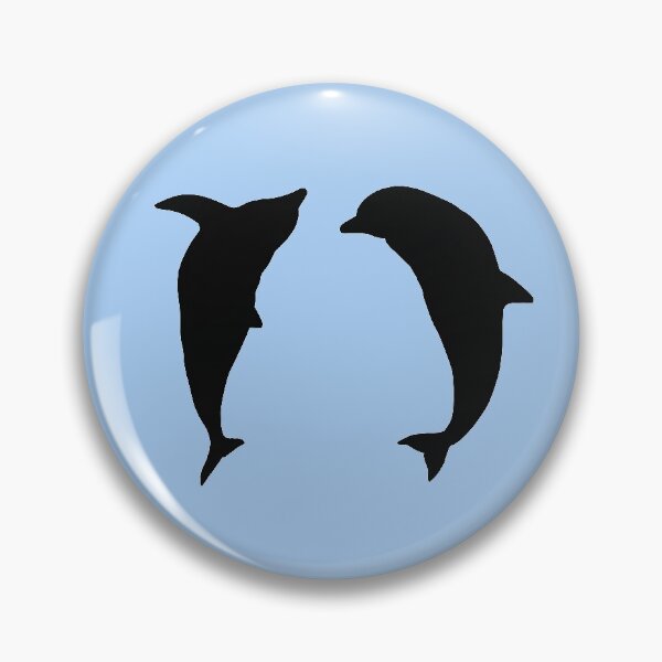 Item preview, Two jumping dolphins silhouette designed and sold by MIRO3D.