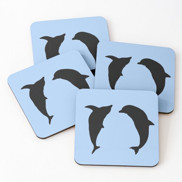 Item preview, Two jumping dolphins silhouette designed and sold by MIRO3D.