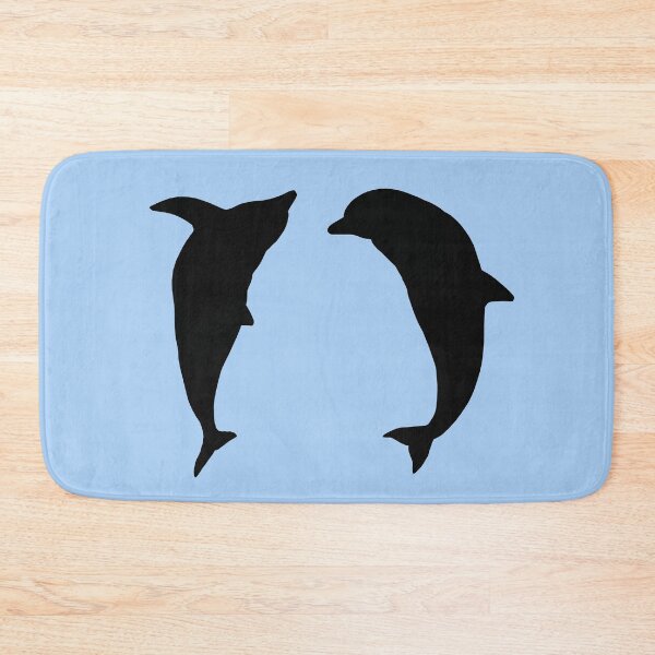 Item preview, Two jumping dolphins silhouette designed and sold by MIRO3D.