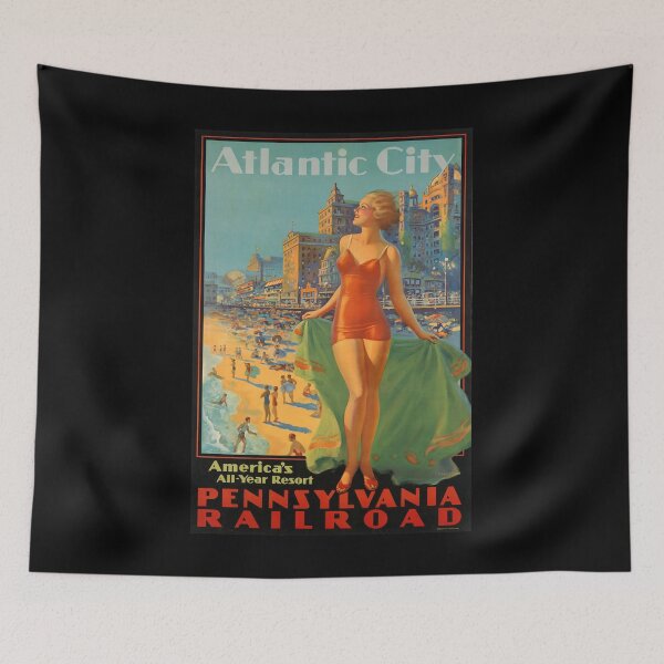 Item preview, Atlantic City retro poster designed and sold by CorasPosters.