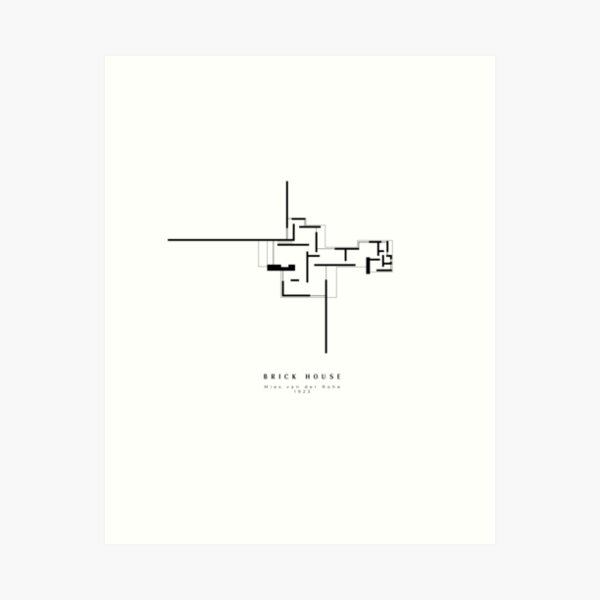 Item preview, Brick House - Mies van der Rohe - Concept designed and sold by JustinErnesto.