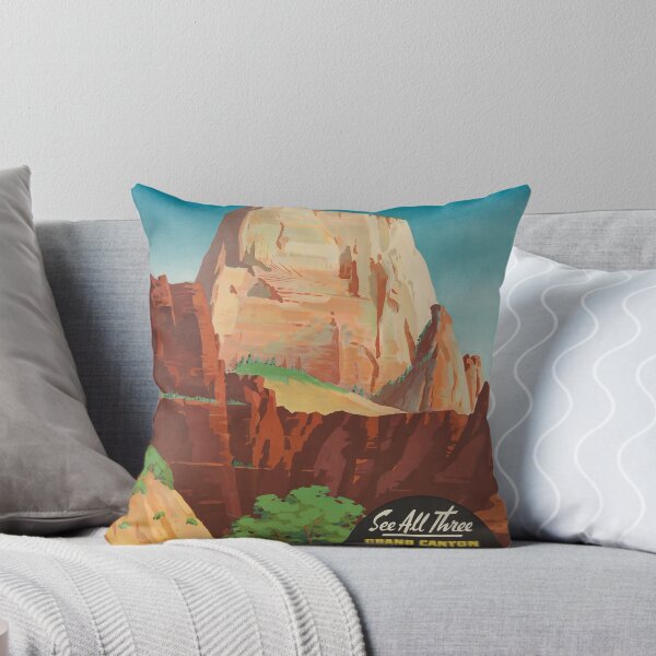 Item preview, Zion National Park retro poster designed and sold by CorasPosters.