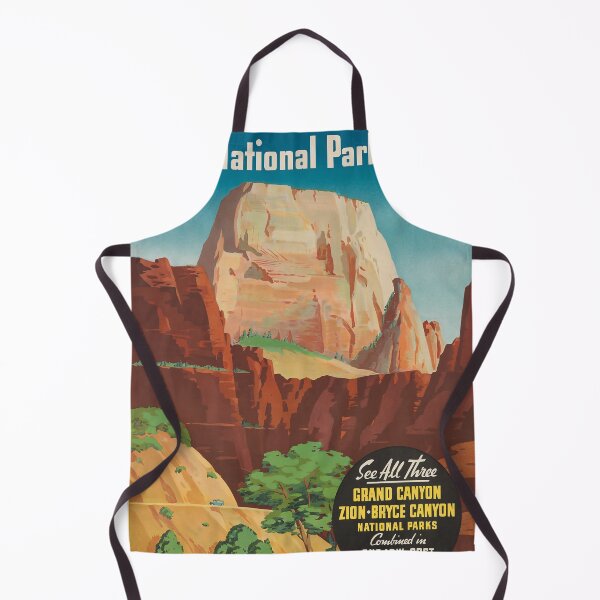 Item preview, Zion National Park retro poster designed and sold by CorasPosters.