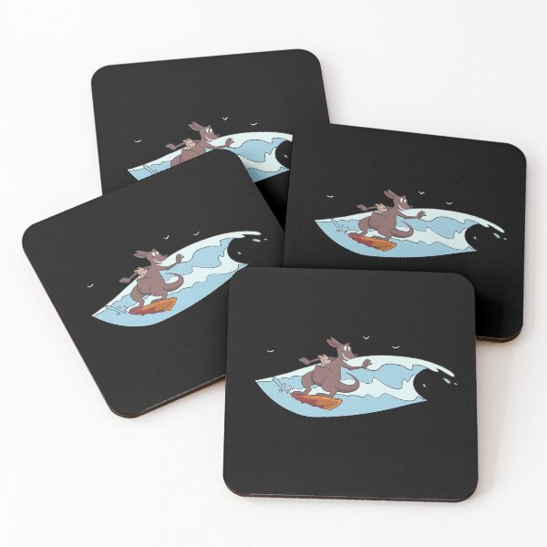 Item preview, Kangaroo surfer with child on wave designed and sold by Monkey Ful.