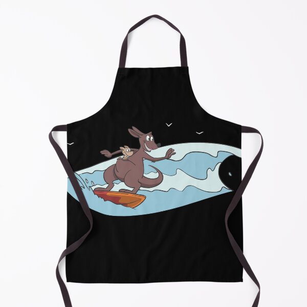Item preview, Kangaroo surfer with child on wave designed and sold by Monkey Ful.