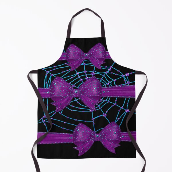 Item preview, Gothic Style Halloween Bow Purple Light Blue Spider Web - Pastelgoth designed and sold by GlamourChick.