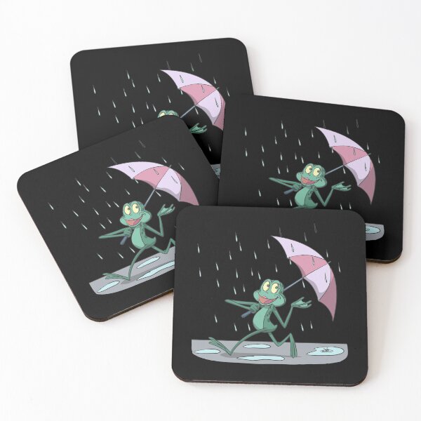 Item preview, Funny frog in the rain with umbrella designed and sold by Monkey Ful.