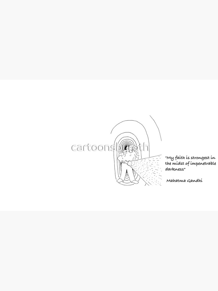 Thumbnail 6 of 6, Coffee Mug, Gandhi Quote "My faith is strongest" designed and sold by cartoonsbyroth.