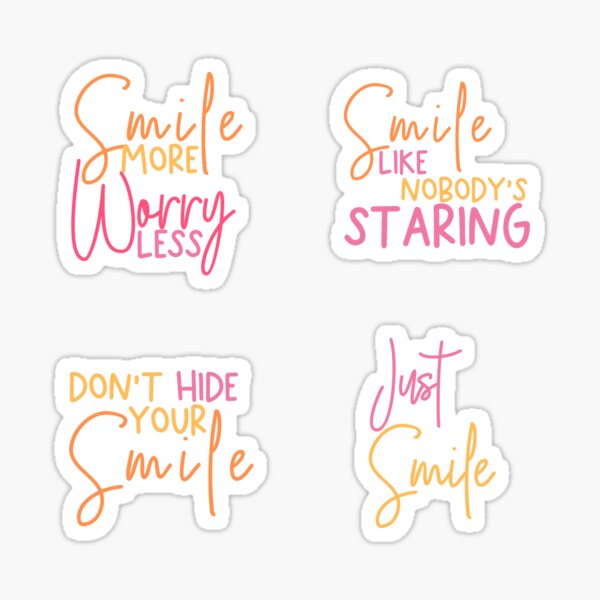 Smile Stickers Pack | ORDER A MEDIUM OR LARGE Sticker Sticker