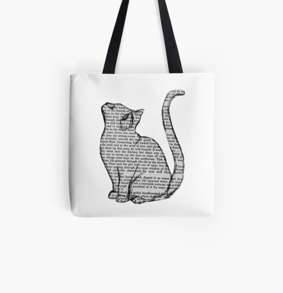 books and cats and books and cats All Over Print Tote Bag