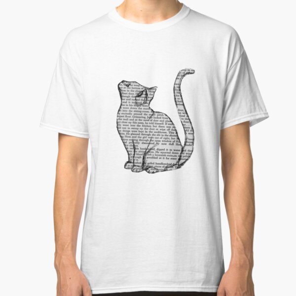 books and cats and books and cats Classic T-Shirt