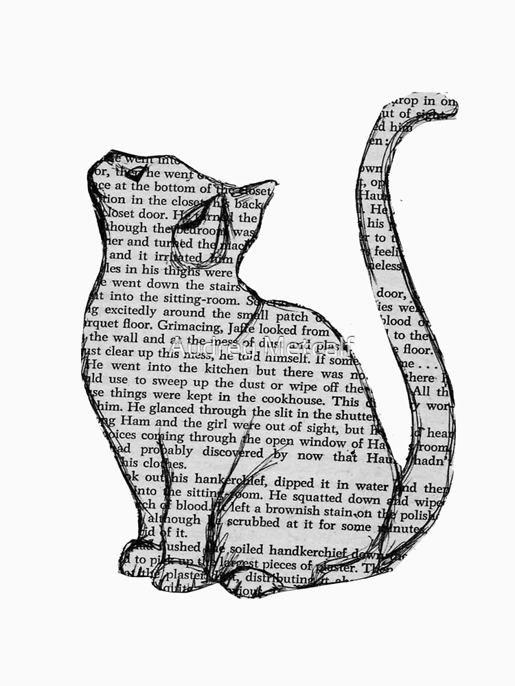 Thumbnail 7 von 7, Classic T-Shirt, Bücher und Katzen und Bücher und Katzen designt und verkauft von AUDREYHELLADOPE.