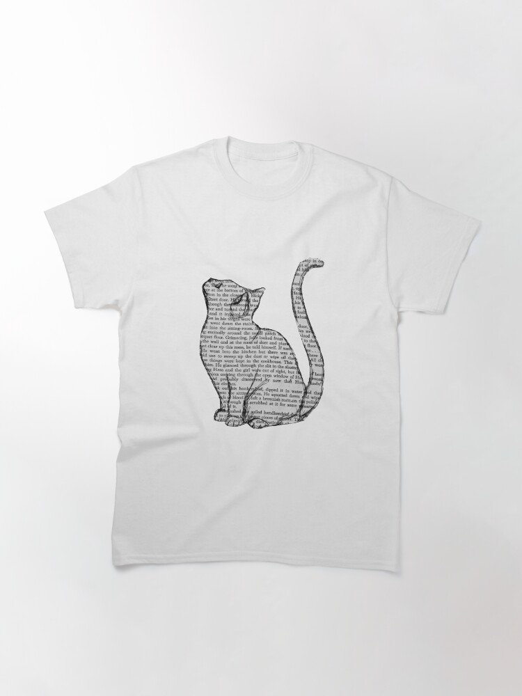 Thumbnail 3 von 7, Classic T-Shirt, Bücher und Katzen und Bücher und Katzen designt und verkauft von AUDREYHELLADOPE.