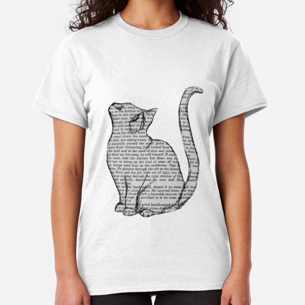 books and cats and books and cats Classic T-Shirt