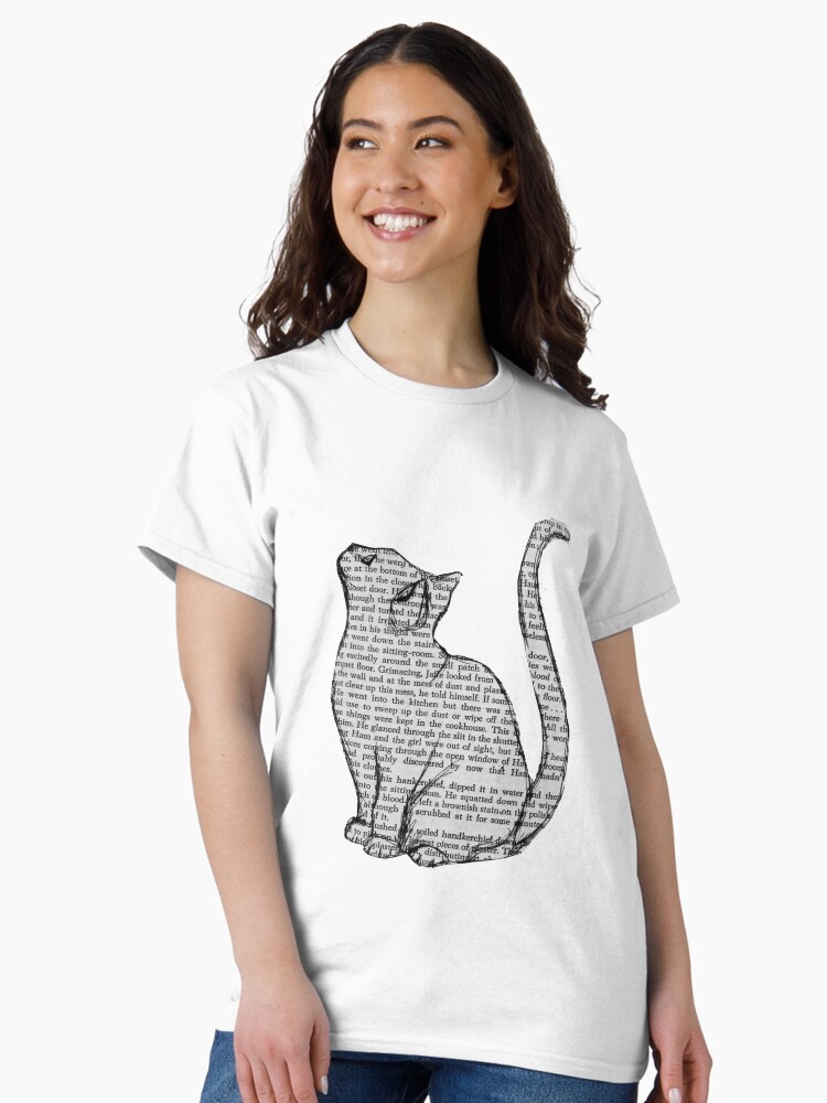 Thumbnail 2 von 7, Classic T-Shirt, Bücher und Katzen und Bücher und Katzen designt und verkauft von AUDREYHELLADOPE.