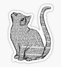 Pegatina libros y gatos y libros y gatos