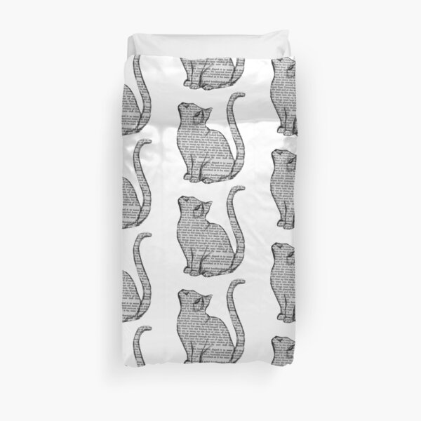 Bücher und Katzen und Bücher und Katzen Bettbezug