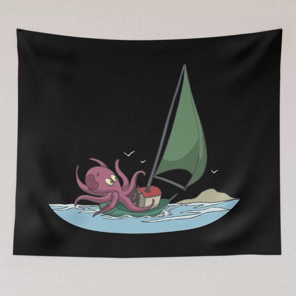 Item preview, Sailing boat with octopus designed and sold by Monkey Ful.