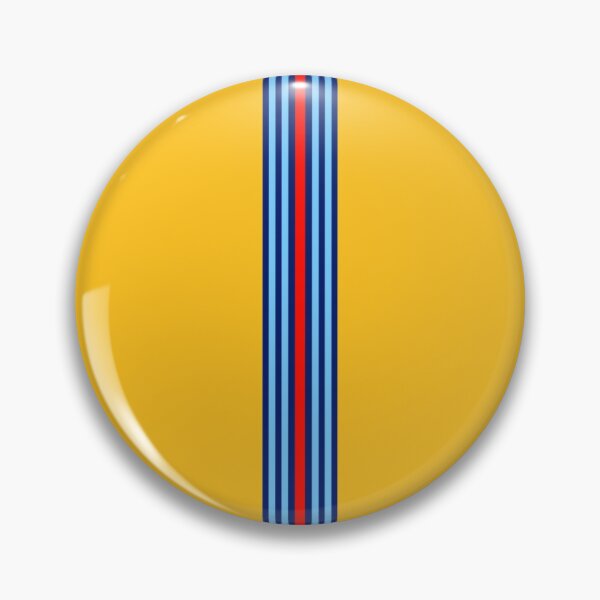 Item preview, Yellow Martini Racing Stripes Poster – Classic Livery Art designed and sold by Road To Track.