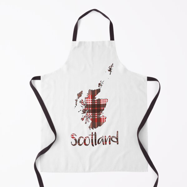 Item preview, Scotland Red, Black and White Tartan Map Typography Design designed and sold by MacPean.