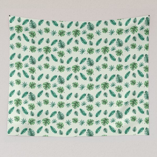 Item preview, Green Watercolor Leaf Seamless Nature Pattern designed and sold by Sour Soul.