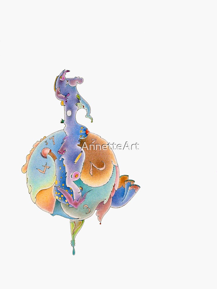 Clock woman keeping time by AnnetteArt