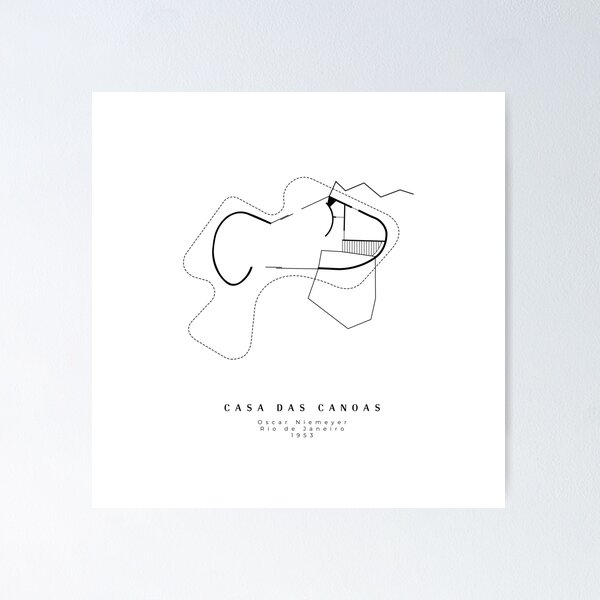 Item preview, Floorplan Architecture Casa Das Canoas - Oscar Niemeyer designed and sold by JustinErnesto.