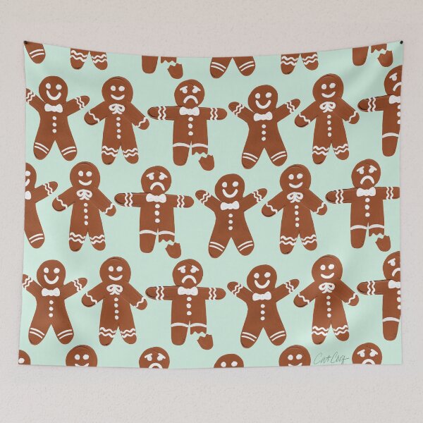 Item preview, Gingerbread Men – Mint Palette designed and sold by Cat Coquillette.