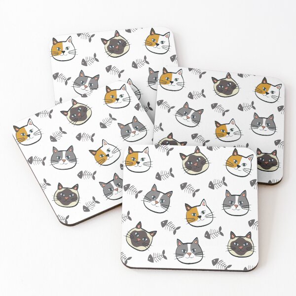 Item preview, Cats & Fish Bones, Cute Cats designed and sold by Customlyyoursco.