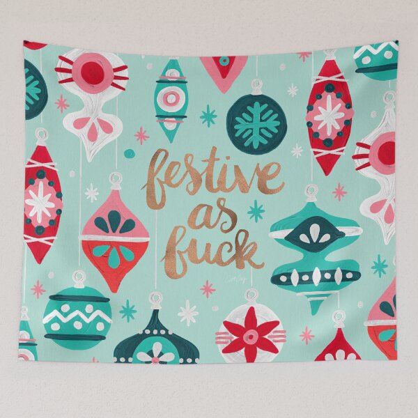 Item preview, Festive As Fuck – Mint Palette designed and sold by Cat Coquillette.