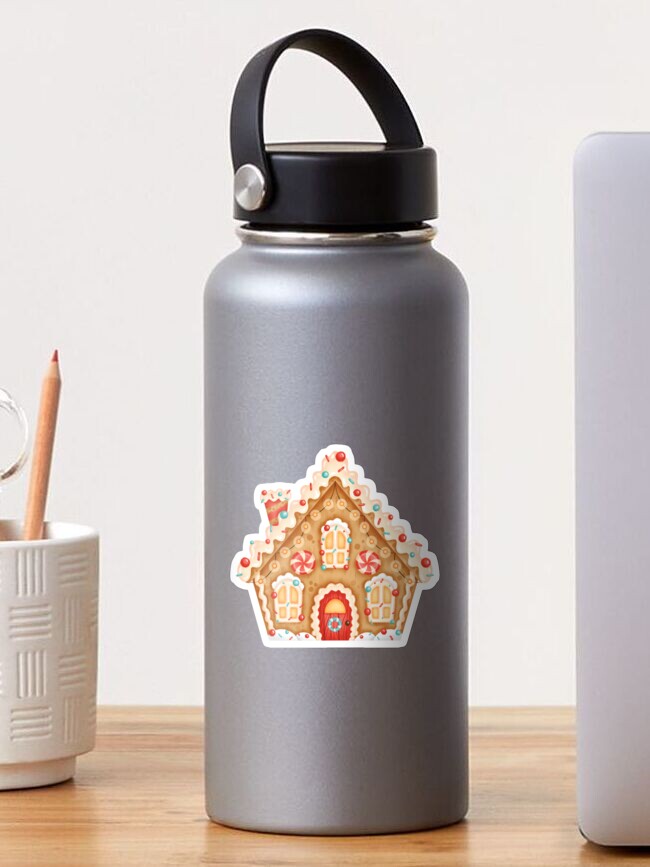 Gingerbread House Decorating Waterproof Water Bottle Wrappers