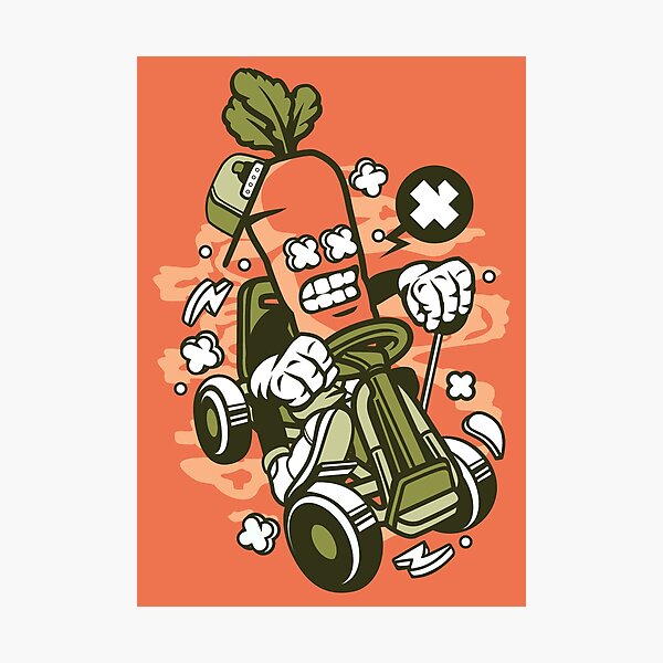 Item preview, Pro Cartoon Design Carrot Gokart Rider designed and sold by CartoonTshirtD.