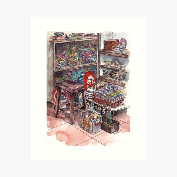 Antique Shop in Melaka Art Print