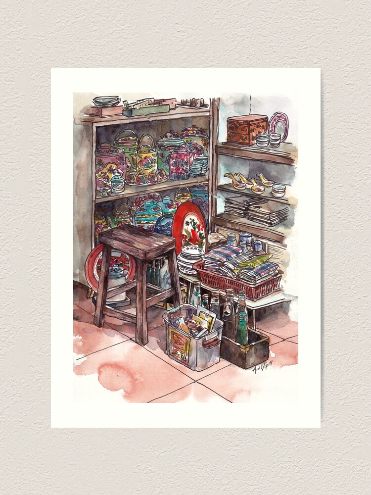 Alternate view of Antique Shop in Melaka Art Print