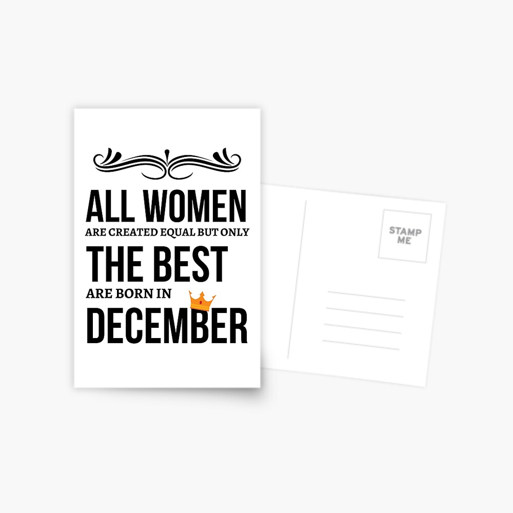 Carte De Vœux Anniversaire Femme Decembre Femme Par Onetimeengineer Redbubble