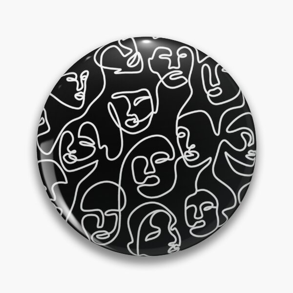 Item preview, Abstract line art faces - Modern art designed and sold by One Line Aesthetics ♡.