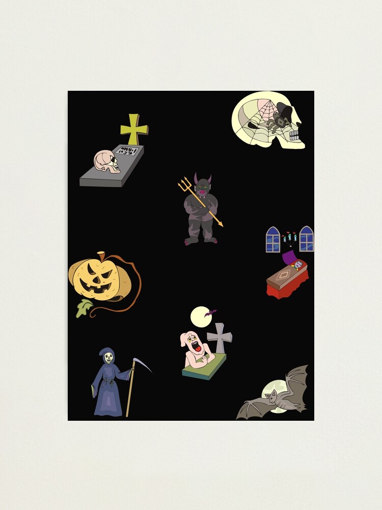 Thumbnail 2 of 3, Photographic Print, Booo ! Halloween is here designed and sold by JeanJohnJohn.
